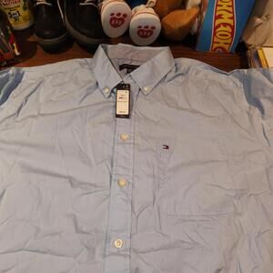 NEW W/Tags Mens Big & Tall Tommy Hilfiger S/S Button Shirt Sz 2XLT Pocket